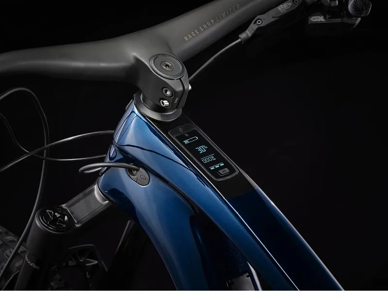 Trek Fuel Exe 9.8 GX AXS Electric Mountain Bike in Mulsanne Blue Large-8